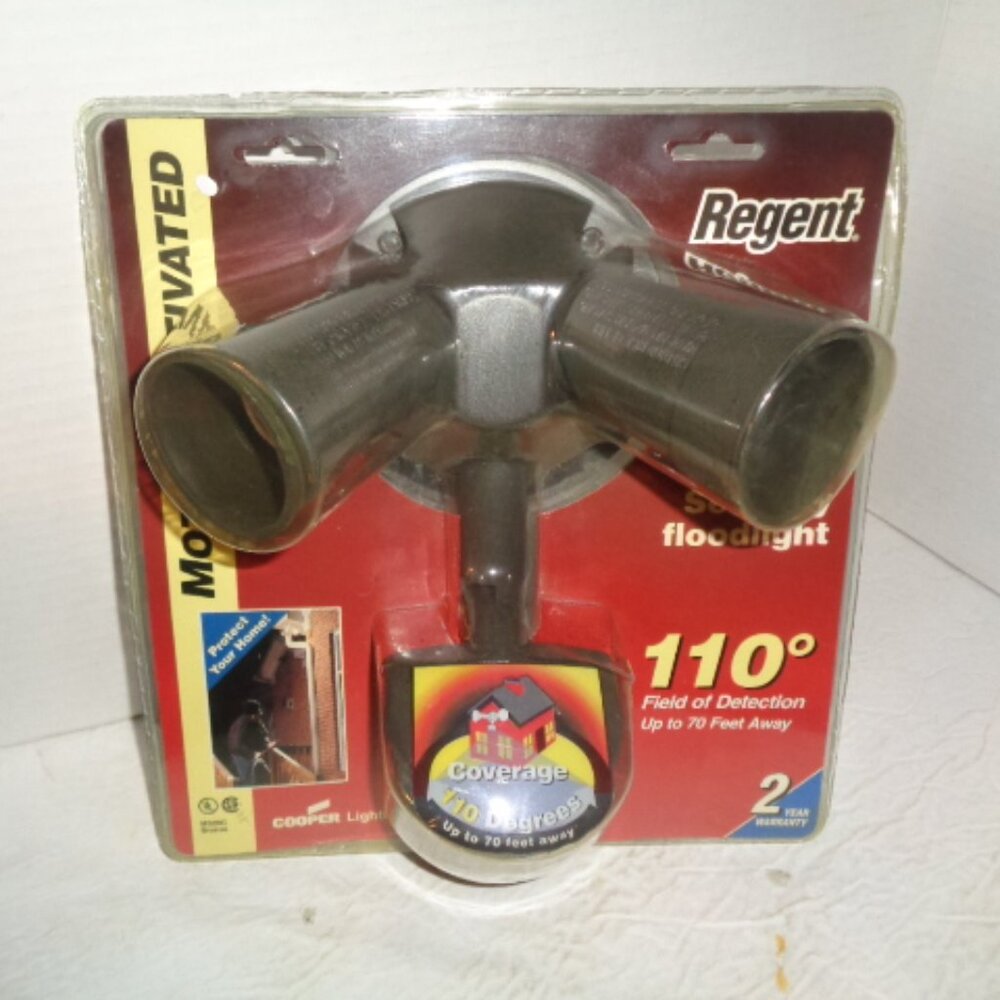 Regent Motion Activated Security Floodlight 110 Degree Field, New Sealed